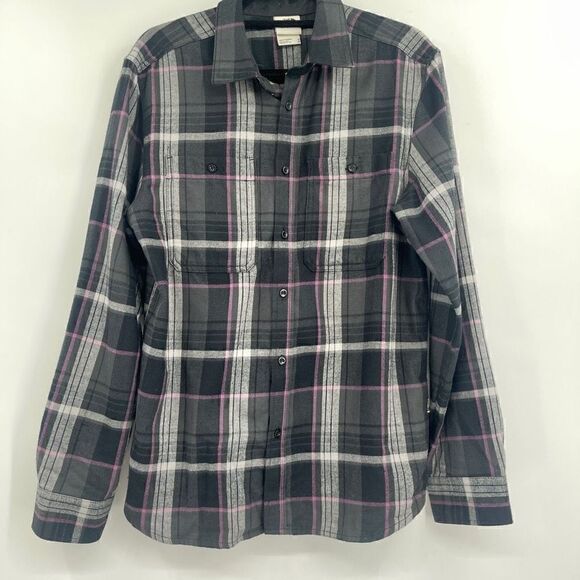 The North Face Fawn Grey Arroyo Flannel Casual Button-Down Shirt Size Medium - Picture 1 of 8